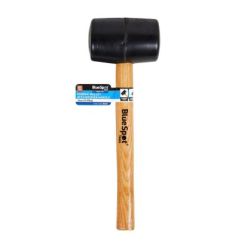  16oz (0.45kg) Black Rubber Mallet with Wooden Handle