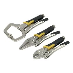 SEALEY Soft Grip Mini Locking Pliers Set 3pc - S0779